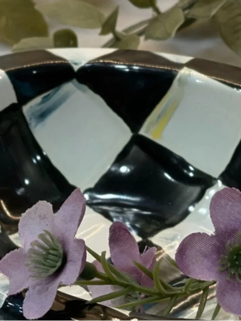 MacKenzie-Childs Courtly Check Oval Soap - Trinket Dish